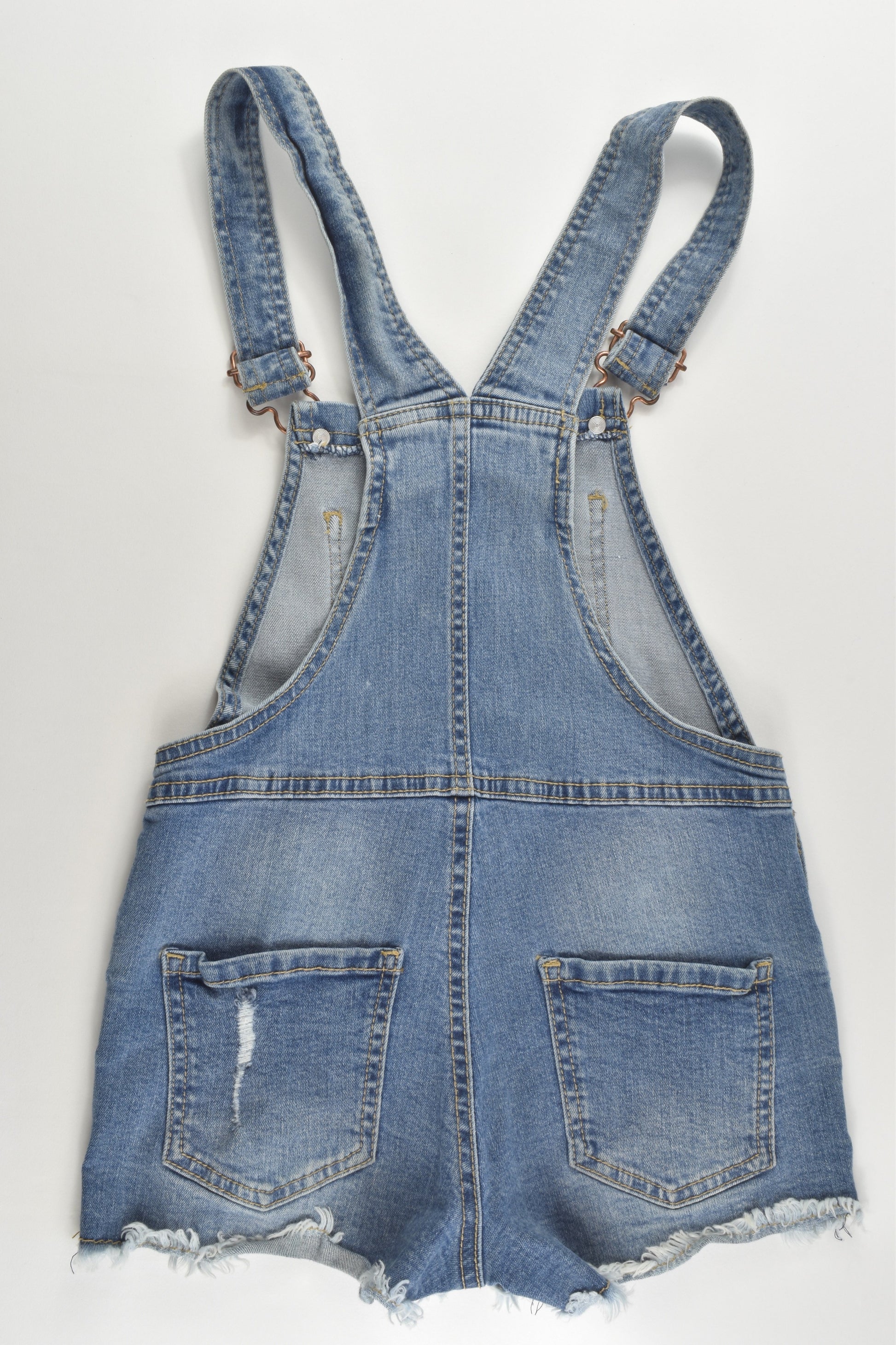 The 1964 Denim Company Size 8 Short Stretchy Denim Overalls