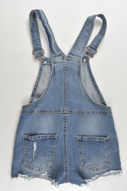 The 1964 Denim Company Size 8 Short Stretchy Denim Overalls