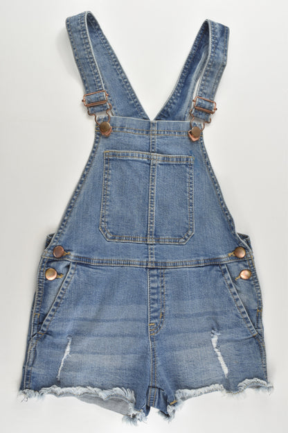 The 1964 Denim Company Size 8 Short Stretchy Denim Overalls