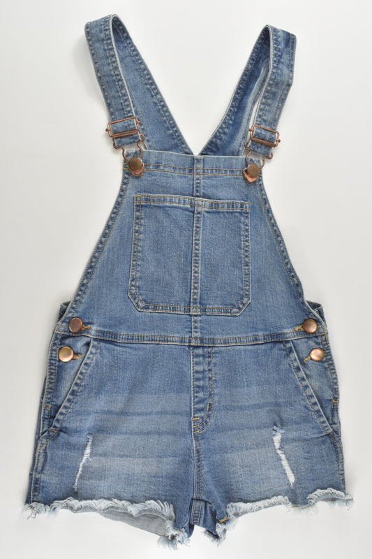 The 1964 Denim Company Size 8 Short Stretchy Denim Overalls