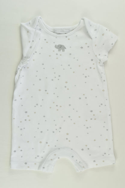 The Little White Company (London) Size 00 (3-6 months) Short Elephant Romper