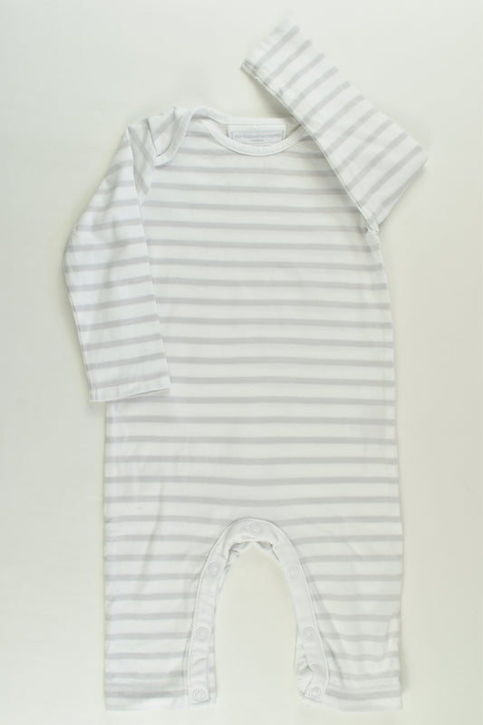 The Little White Company (London) Size 00 (3-6 months) Striped Romper