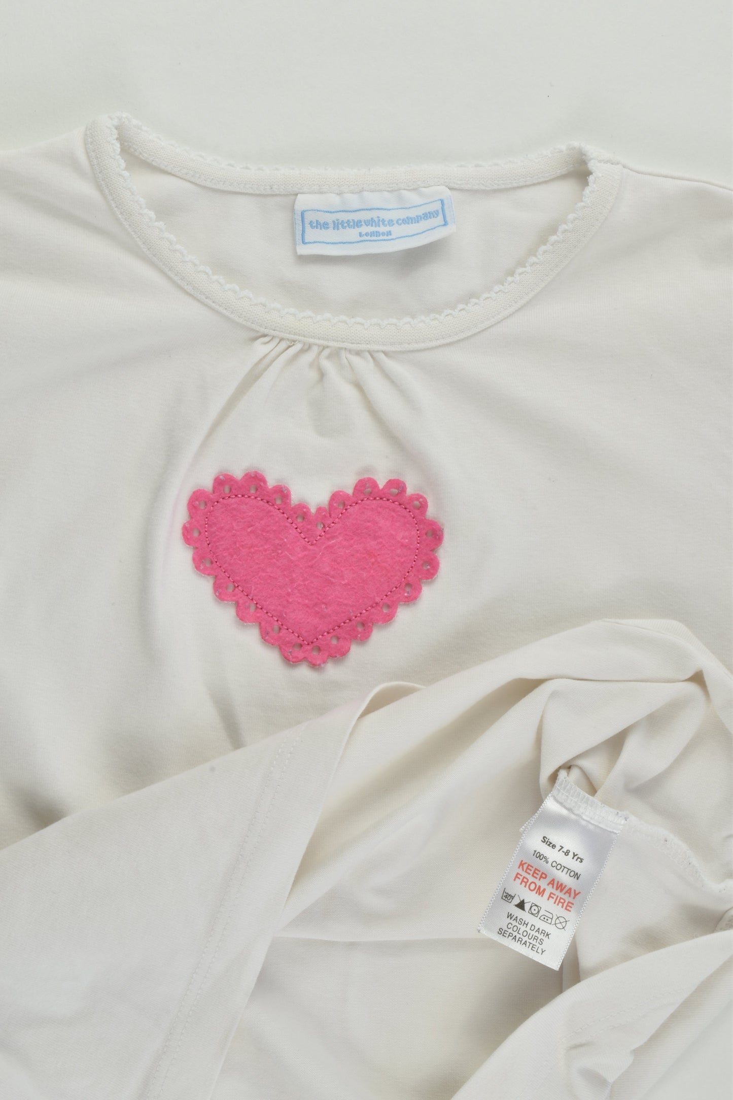 The Little White Company (London) Size 5-6 Love Heart Top