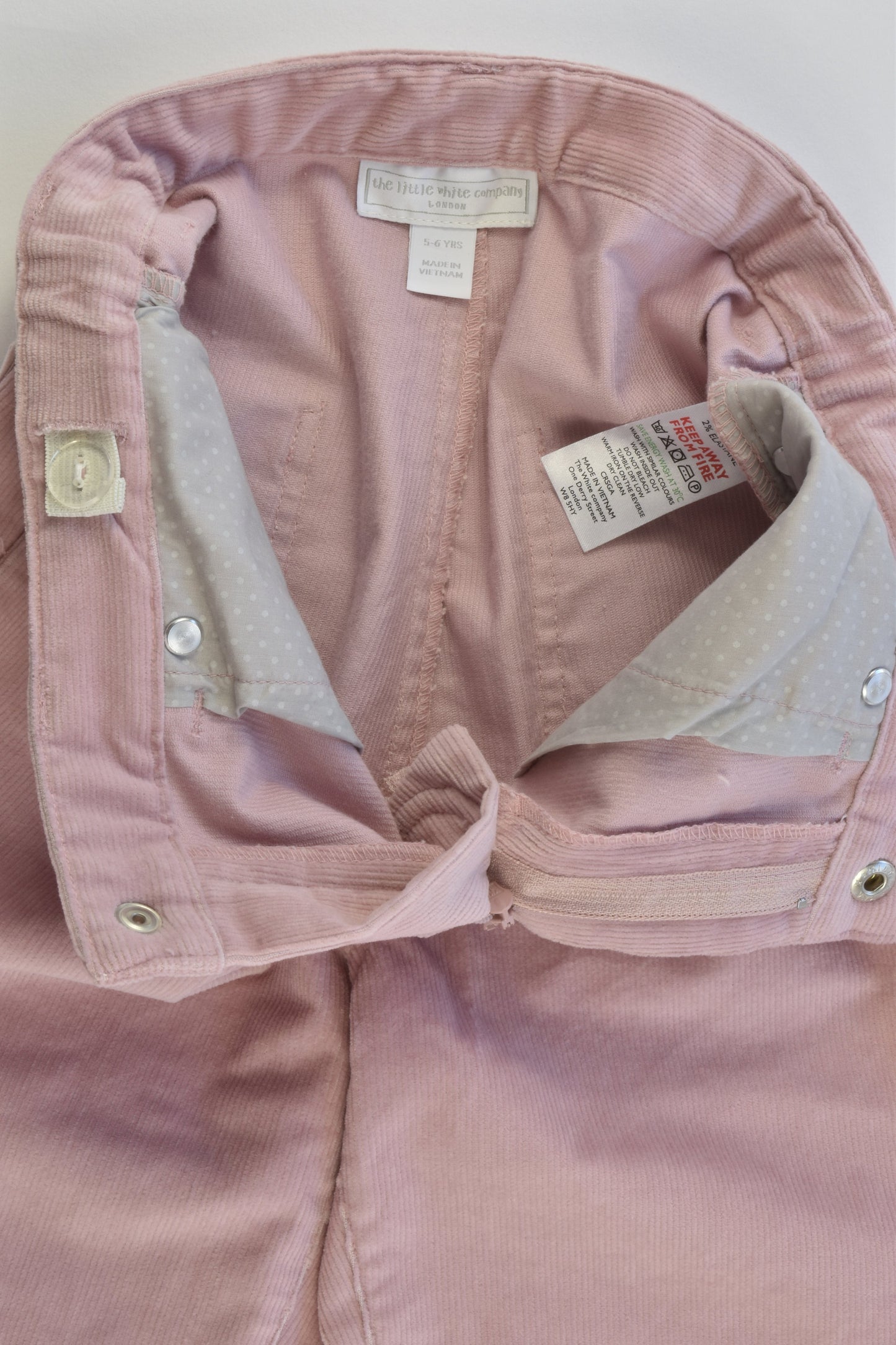 The Little White Company (London) Size 5-6 Soft and Stretchy Cord Pants