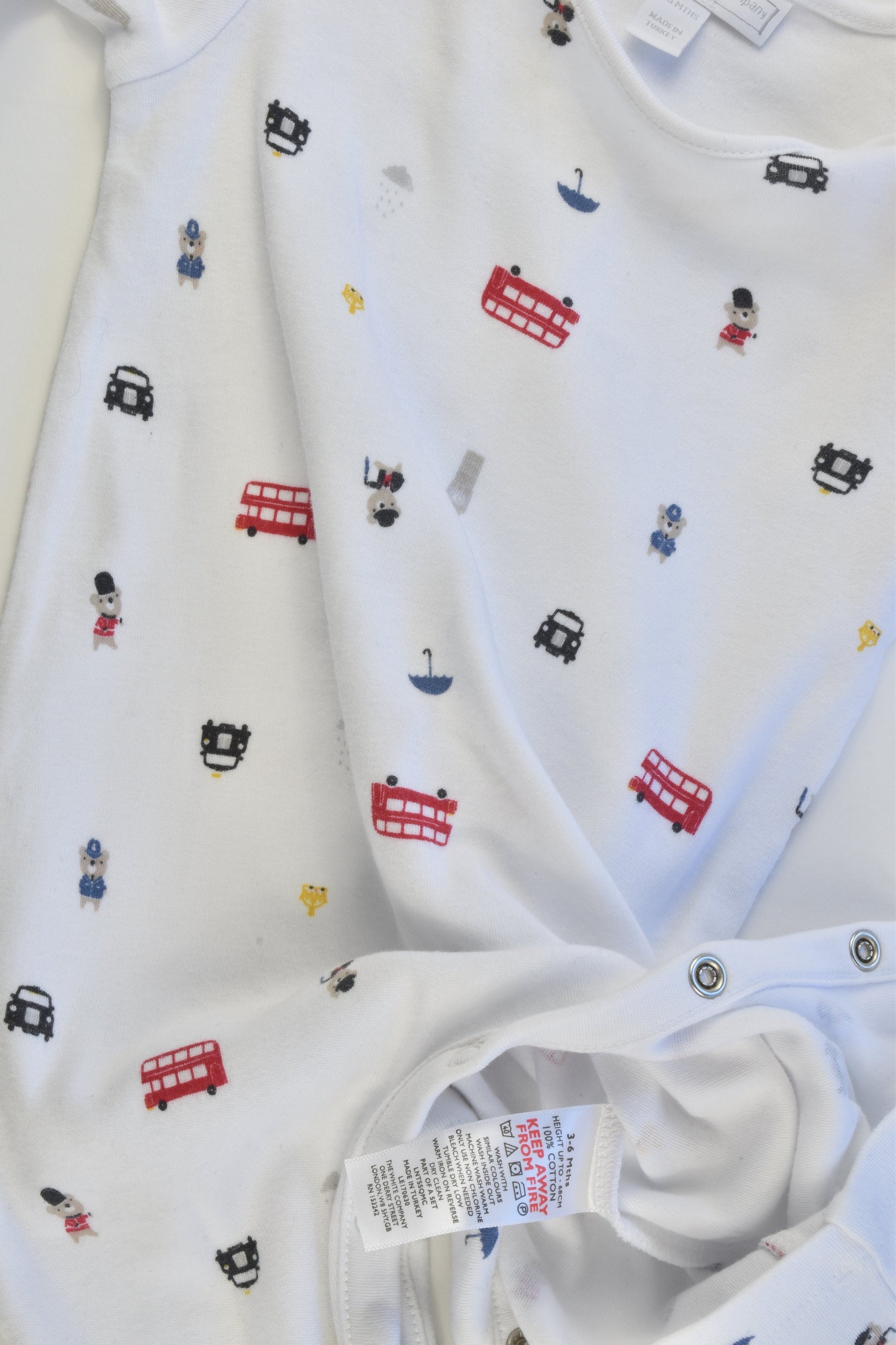 The Little White Company Size 00 (3-6 months, up to 68 cm) London Romper