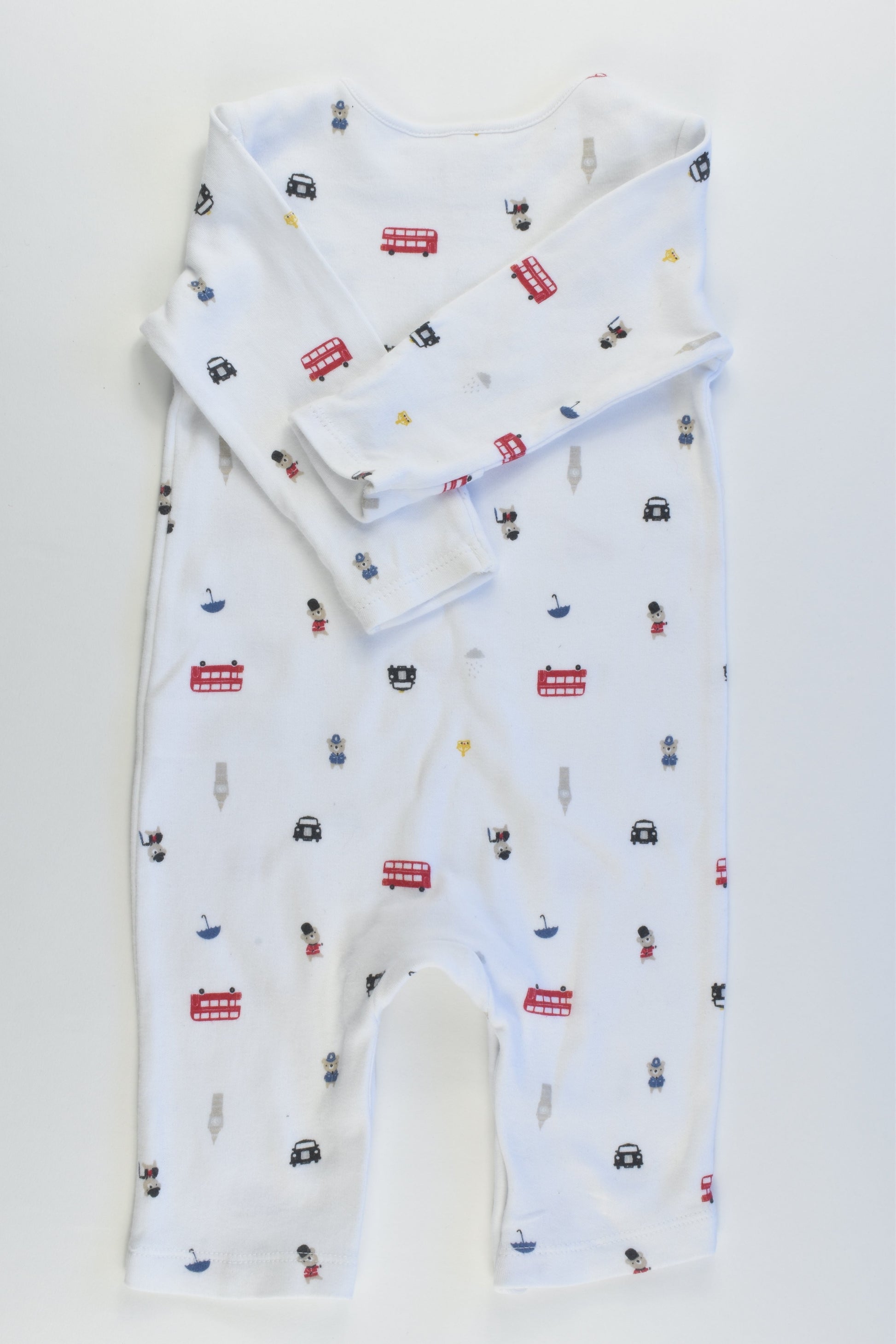 The Little White Company Size 00 (3-6 months, up to 68 cm) London Romper