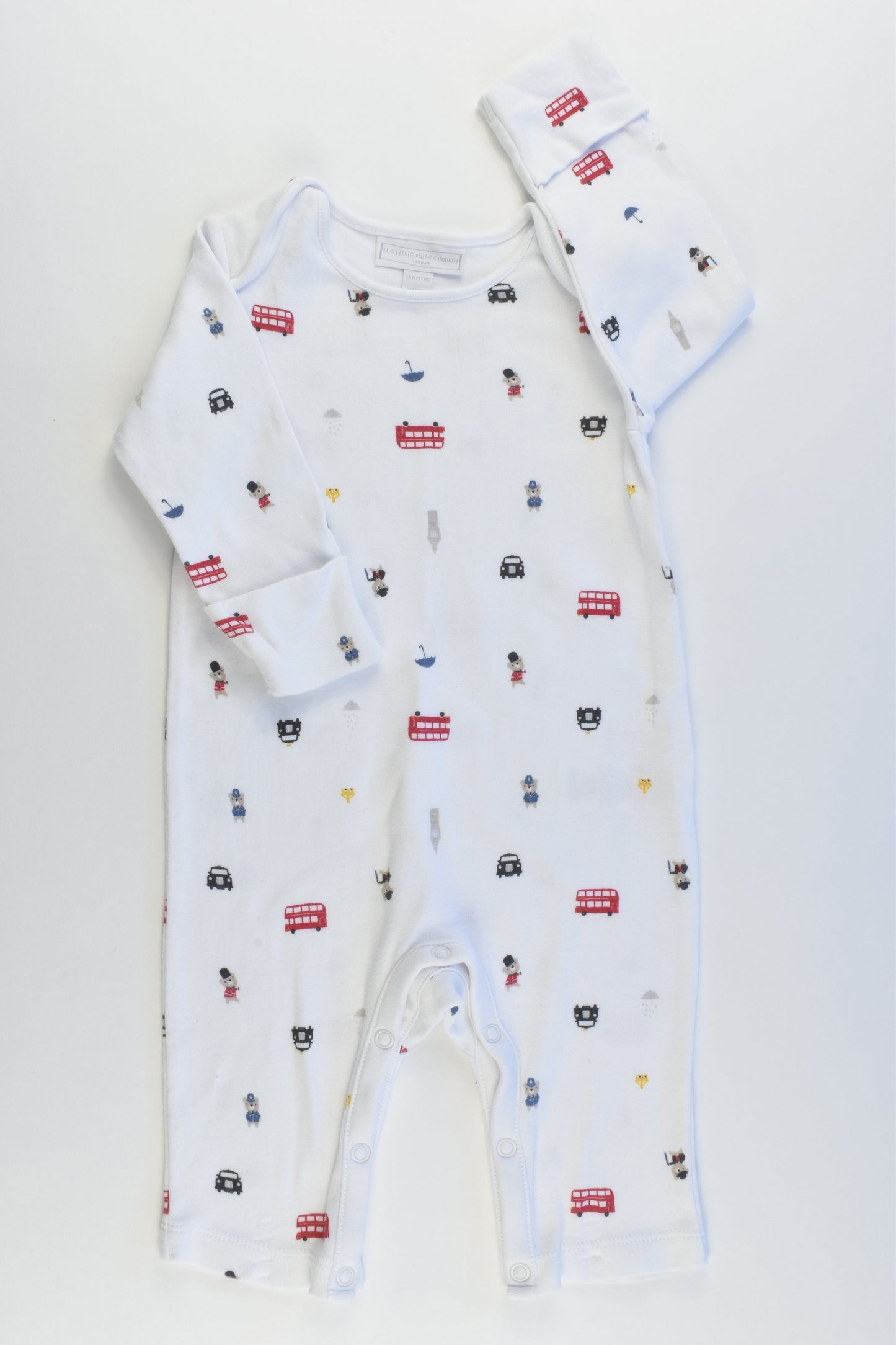 The Little White Company Size 00 (3-6 months, up to 68 cm) London Romper