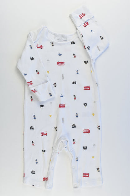 The Little White Company Size 00 (3-6 months, up to 68 cm) London Romper