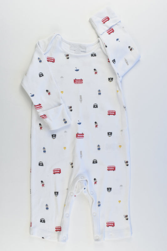 The Little White Company Size 00 (3-6 months, up to 68 cm) London Romper