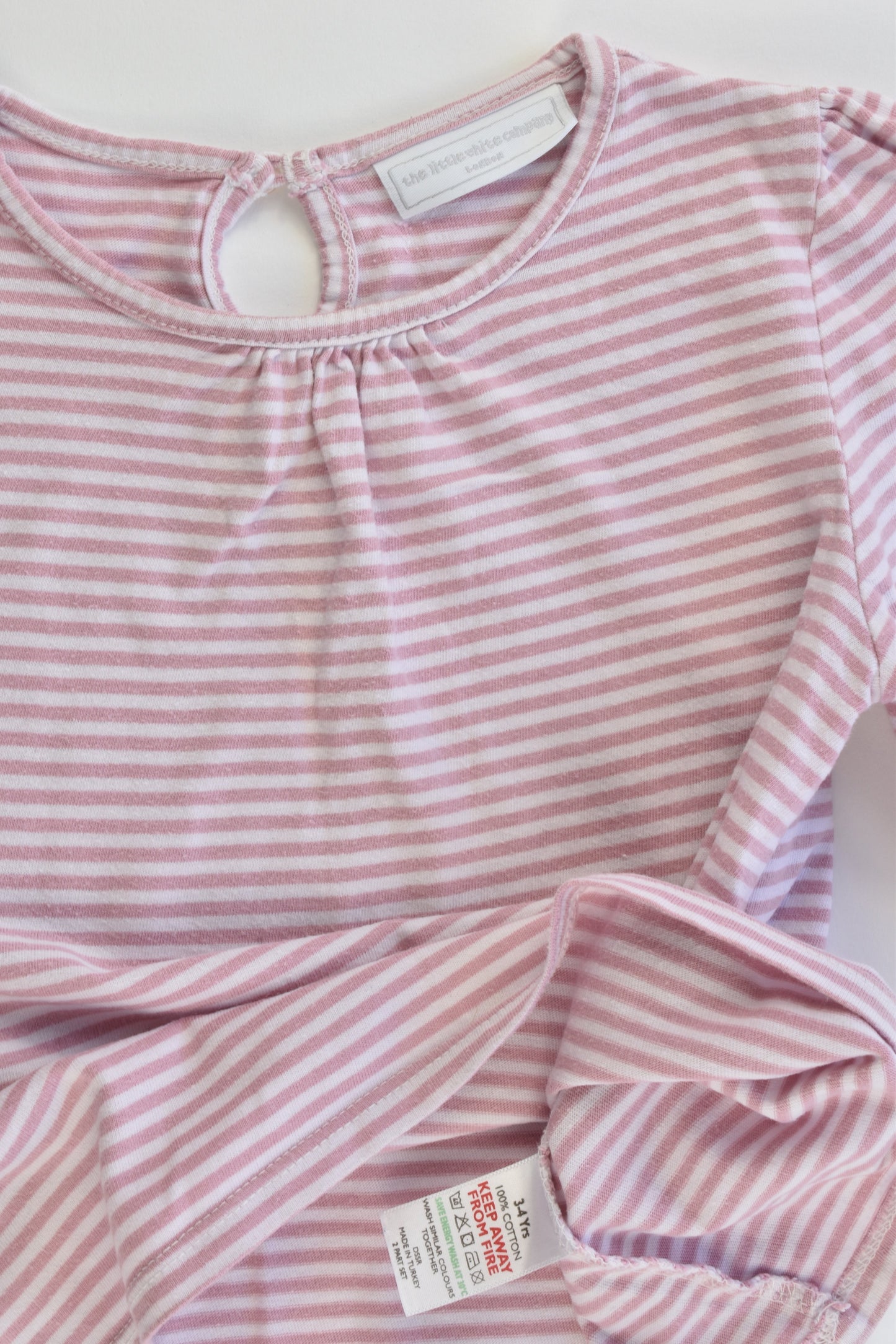 The Little White Company (UK) Size 3-4 Striped Pj Set