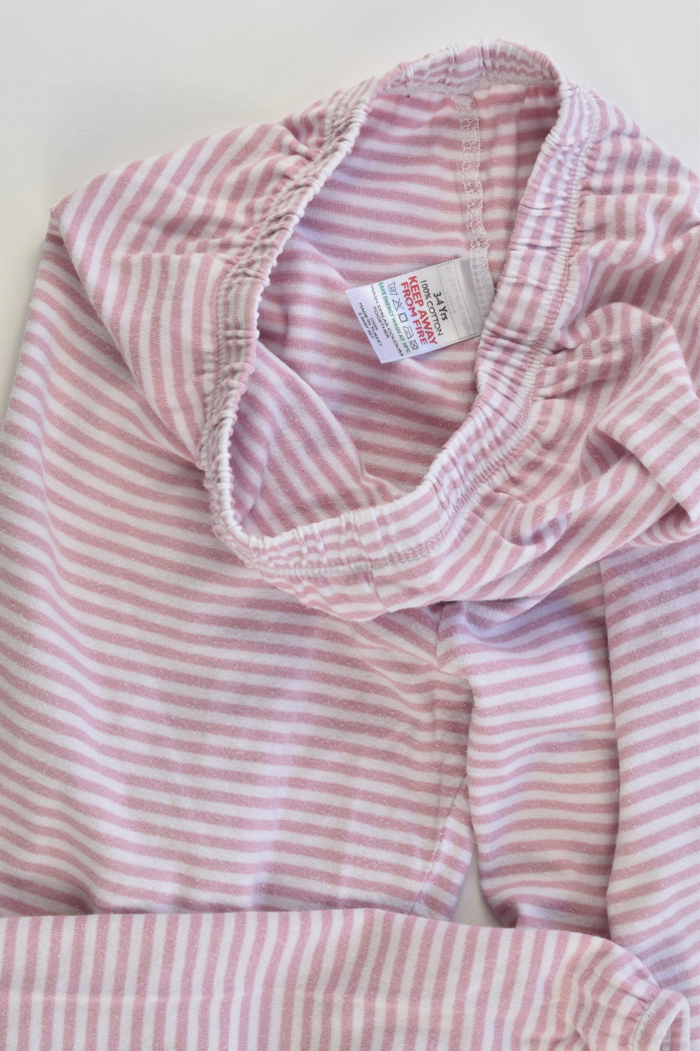 The Little White Company (UK) Size 3-4 Striped Pj Set