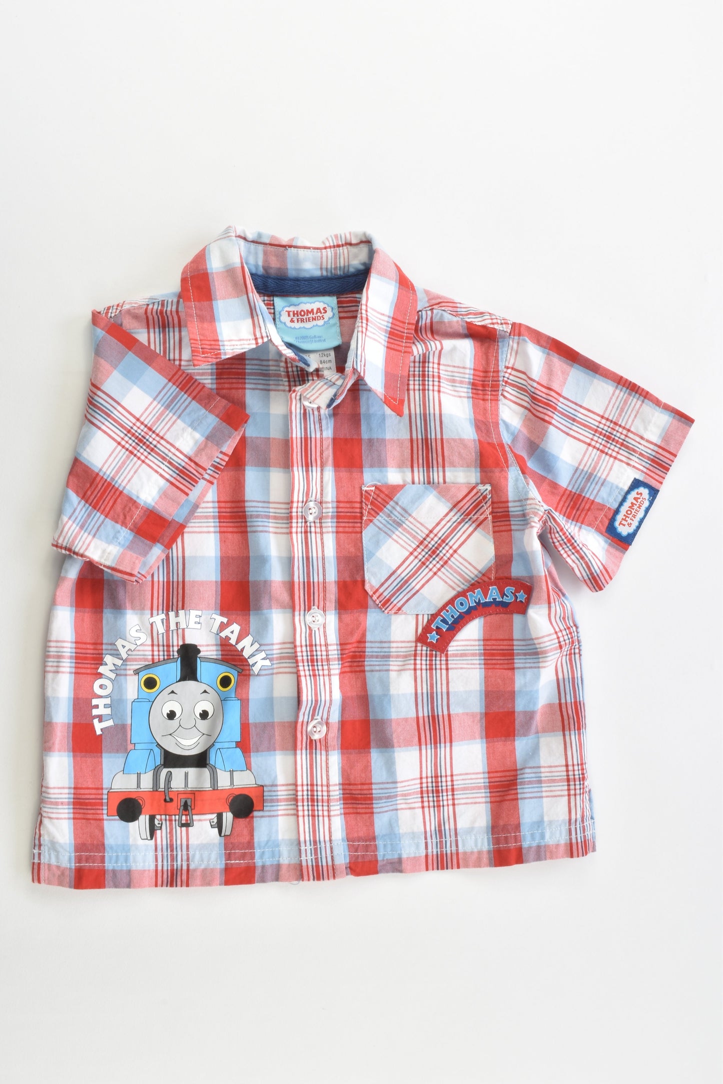 Thomas & Friends Size 1 Checked Collared Shirt