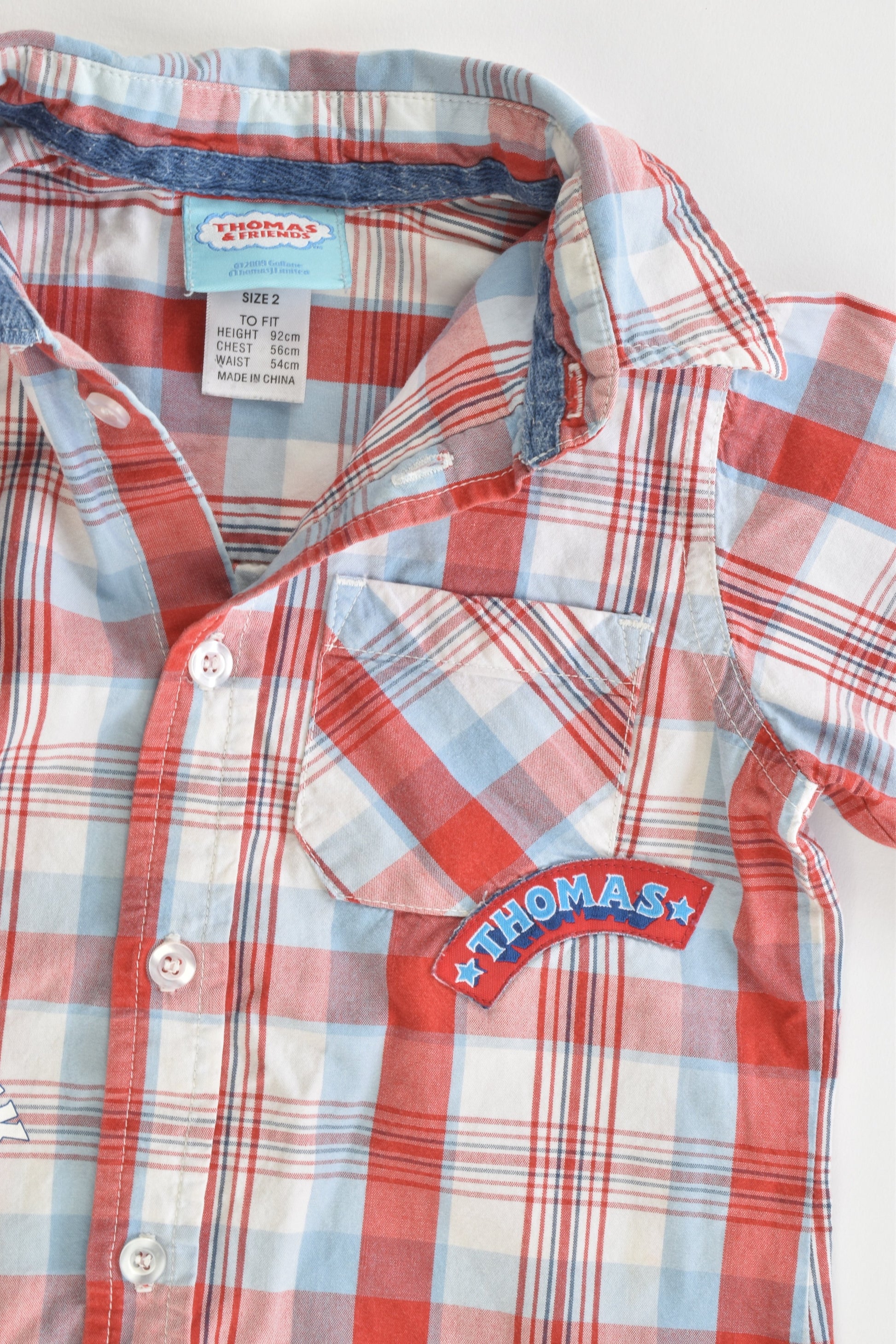 Thomas & Friends Size 2 Checked Collared Shirt
