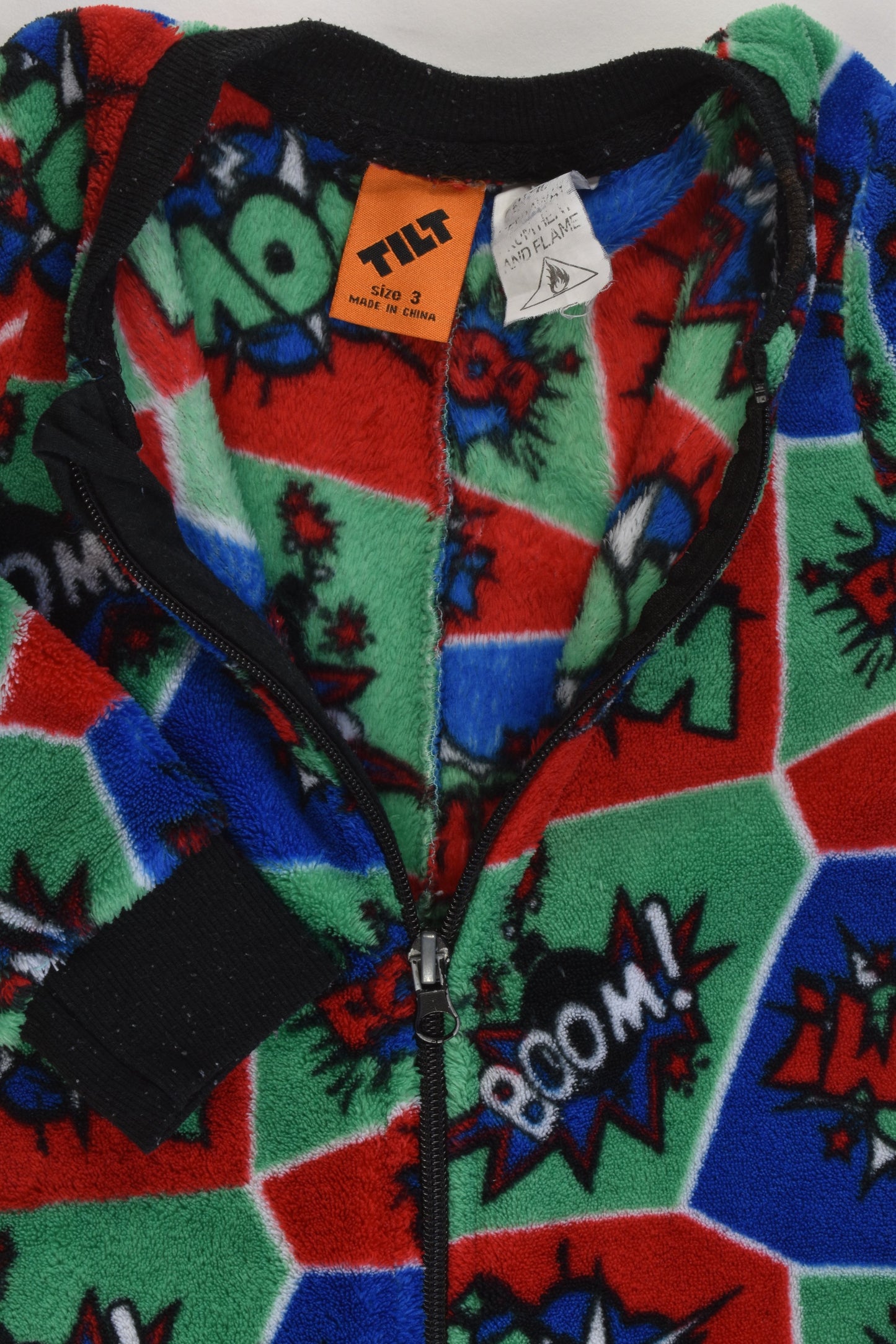 Tilt Size 3 'Boom! Wow!' Fleece Suit
