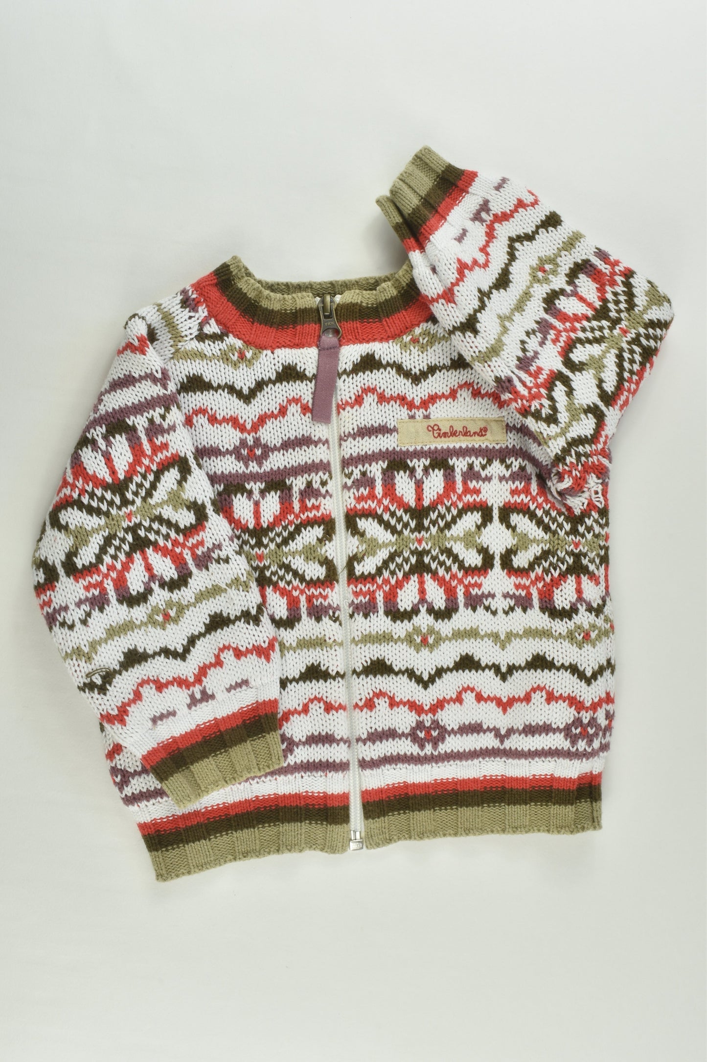 Timberland Size 0 (12 months, 80 cm) Knitted Zip Cardigan