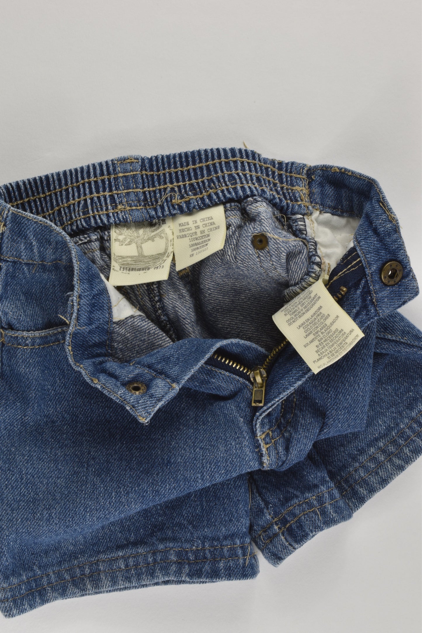 Timberland Size 0 (6/9 months) Denim Shorts