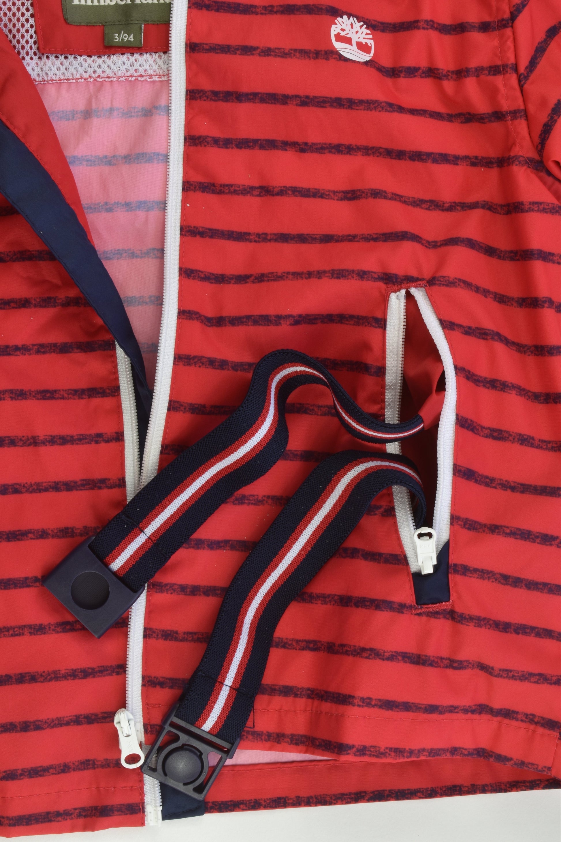 Timberland Size 3 Striped Hooded Jacket