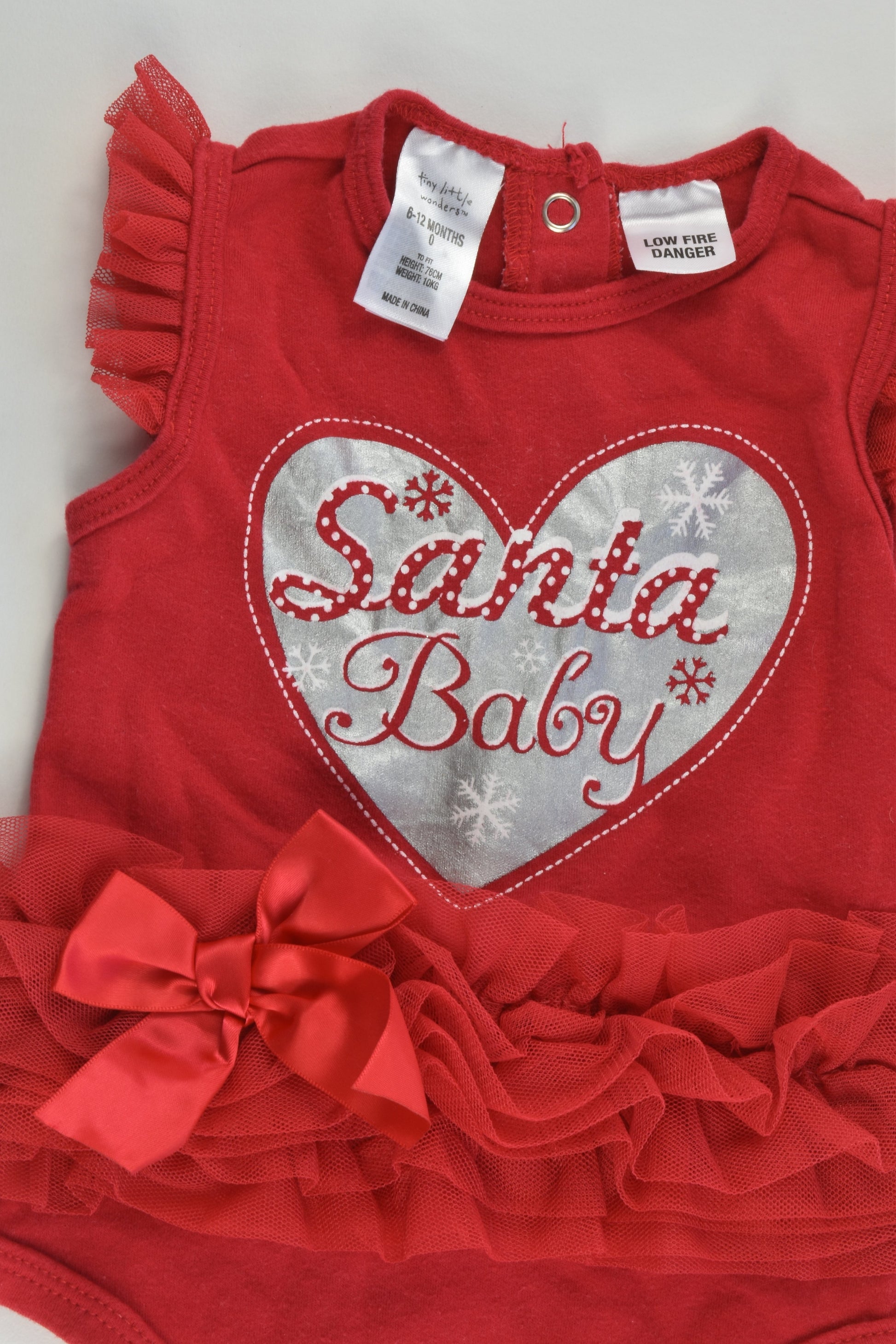 Tiny Little Wonders Size 0 (6-12 months) 'Santa Baby' Bodysuit