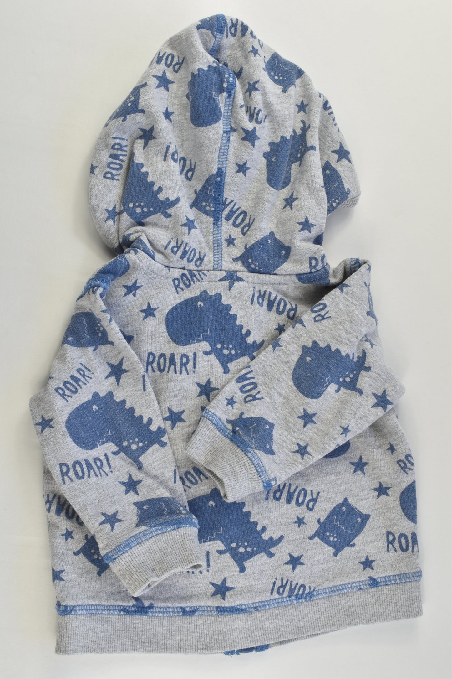 Tiny Little Wonders Size 00 (3-6 months) Dinosaur Hooded Zip Jumper