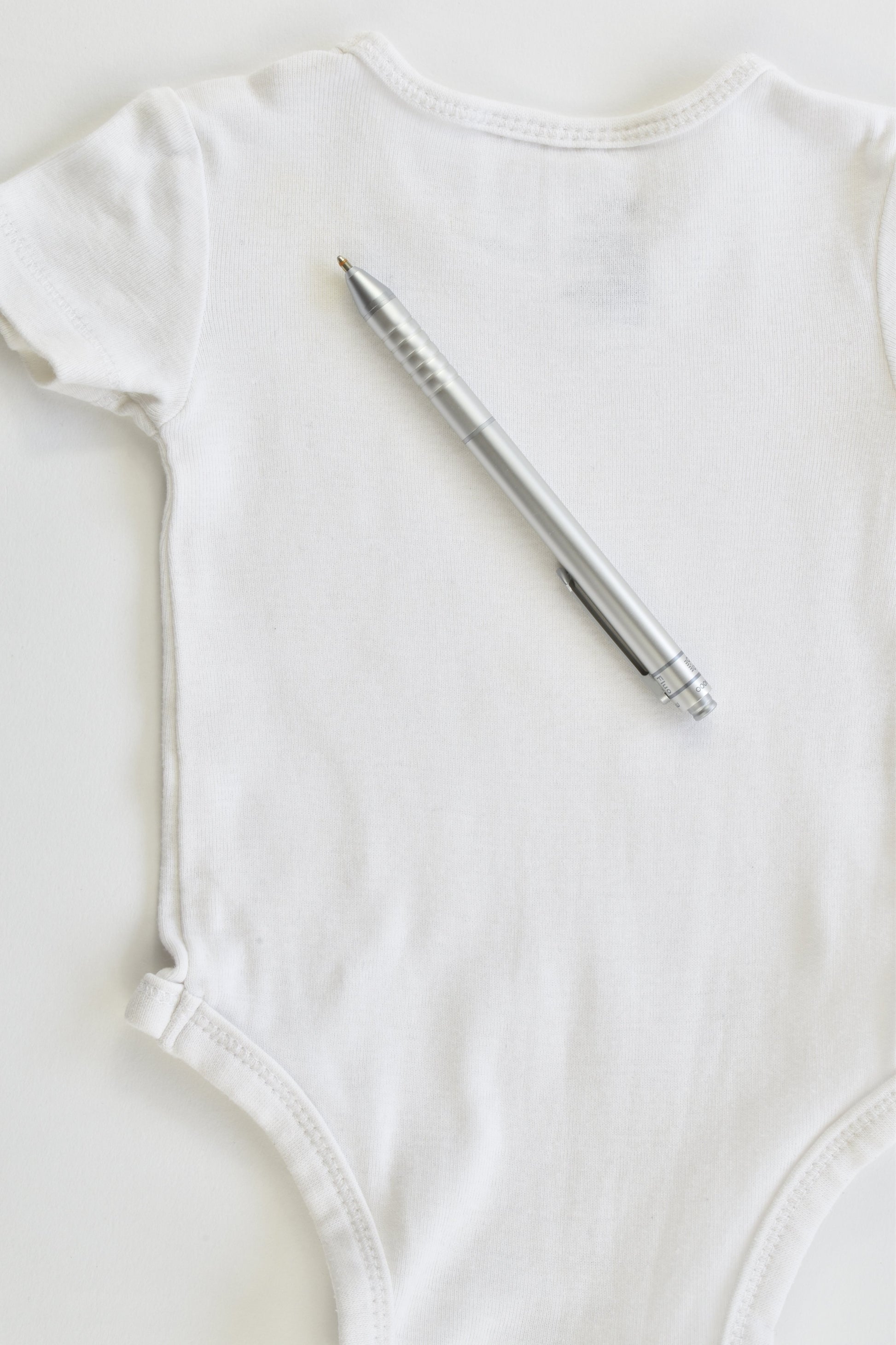 Tiny Little Wonders Size 000 (0-3 months) 3 White Cotton Bodysuits