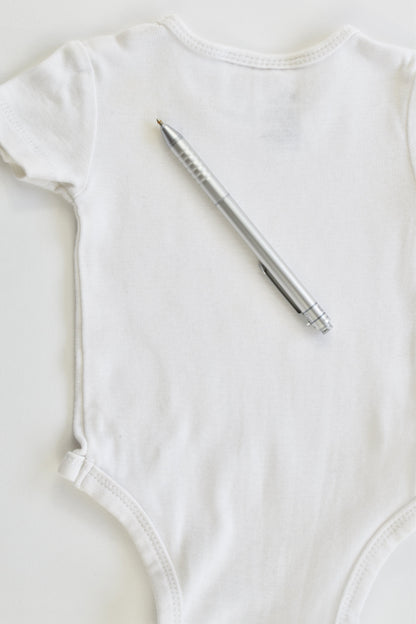 Tiny Little Wonders Size 000 (0-3 months) 3 White Cotton Bodysuits