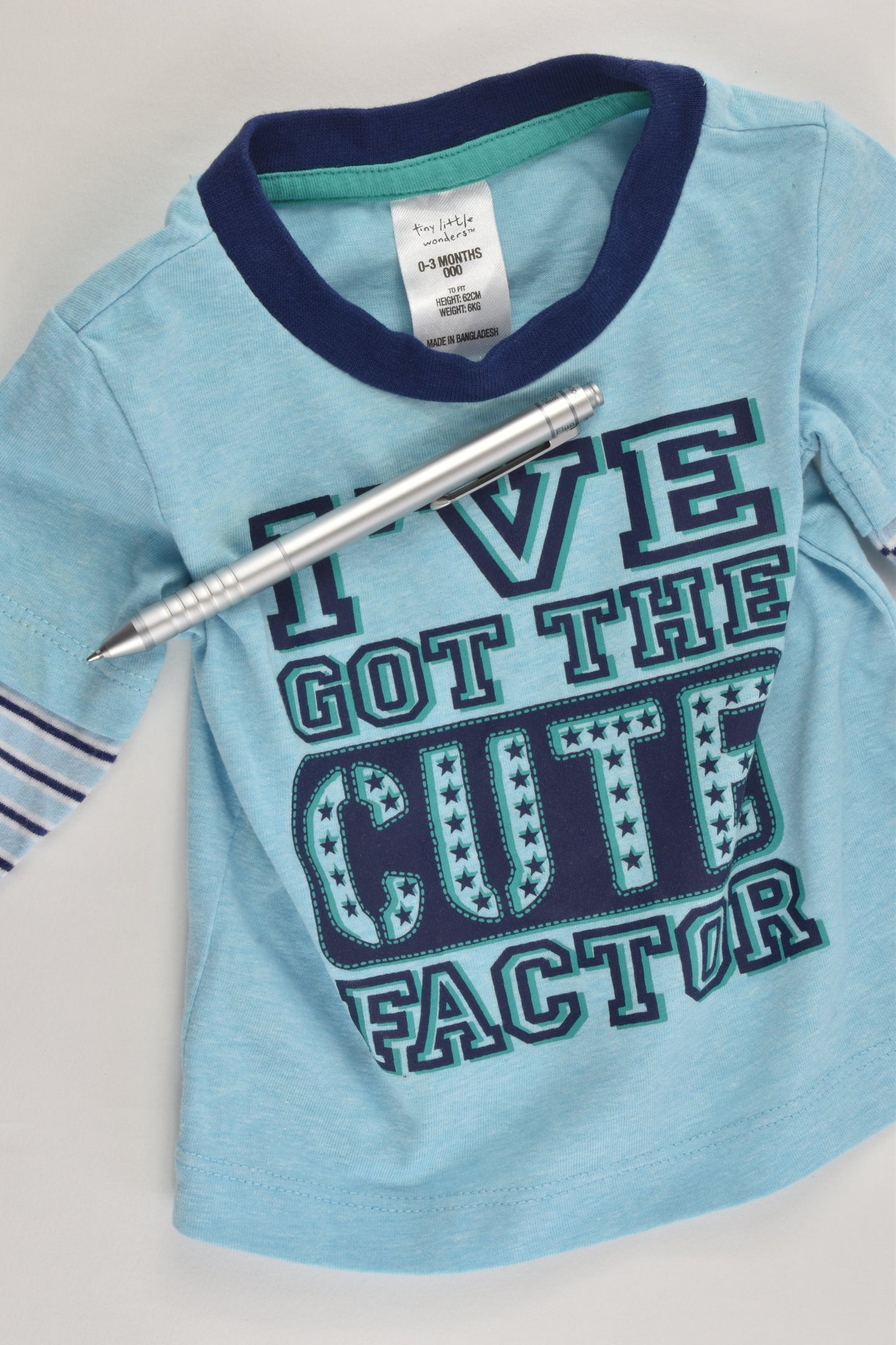 Tiny Little Wonders Size 000 (0-3 months) 'I've Got The Cute Factor' Top
