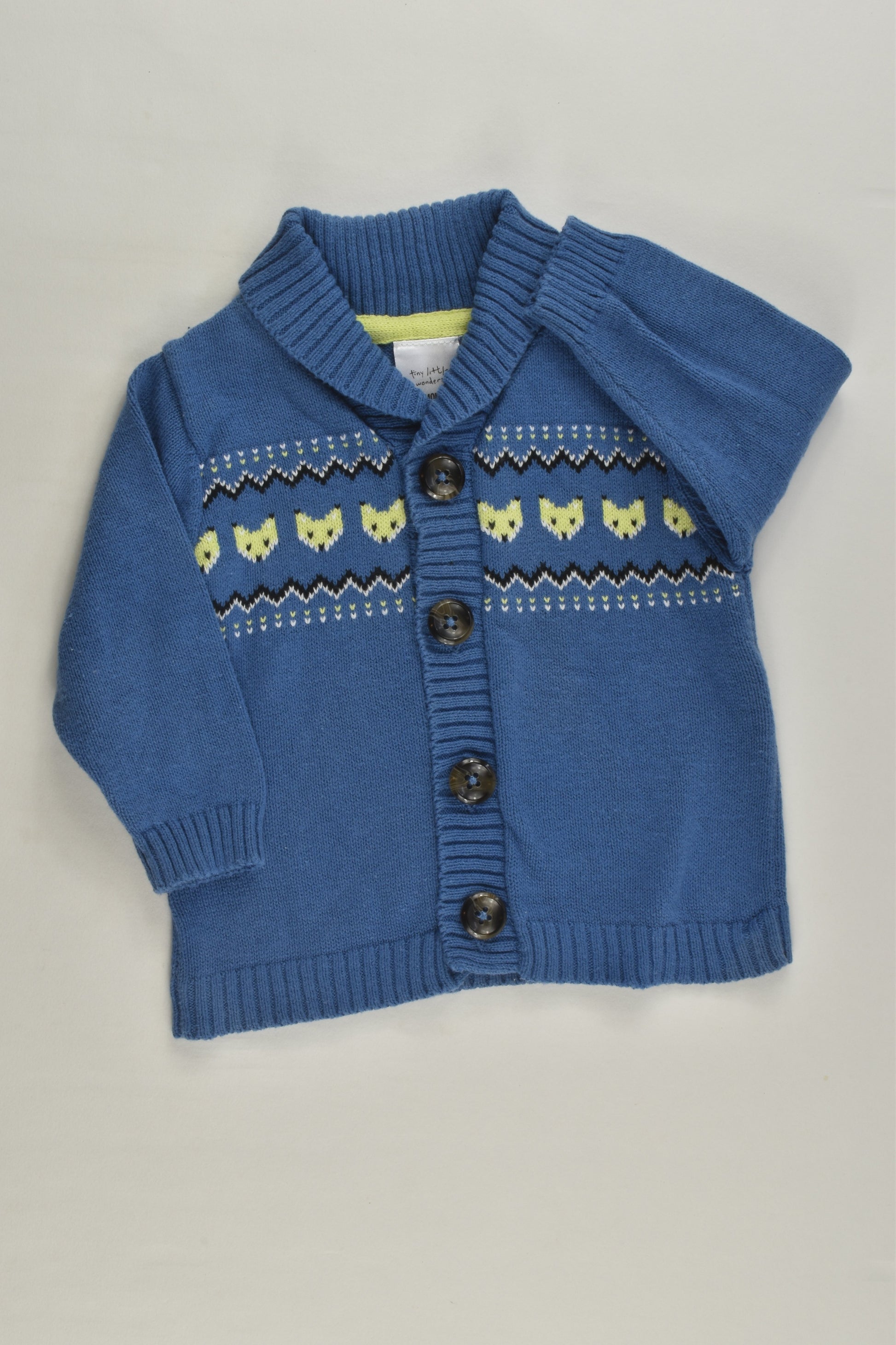 Tiny Little Wonders Size 000 Foxes Knitted Cardigan