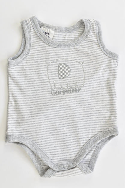 Tiny Little Wonders Size 000 'Unforgettable' Striped Elephant Bodysuit