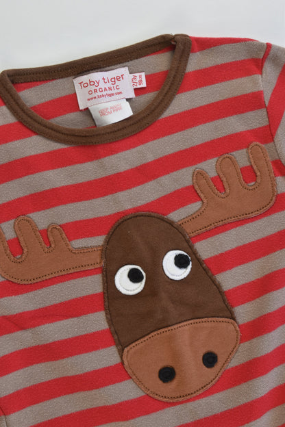 Toby Tiger Organic Size 2-3 (98 cm) Striped Moose Top