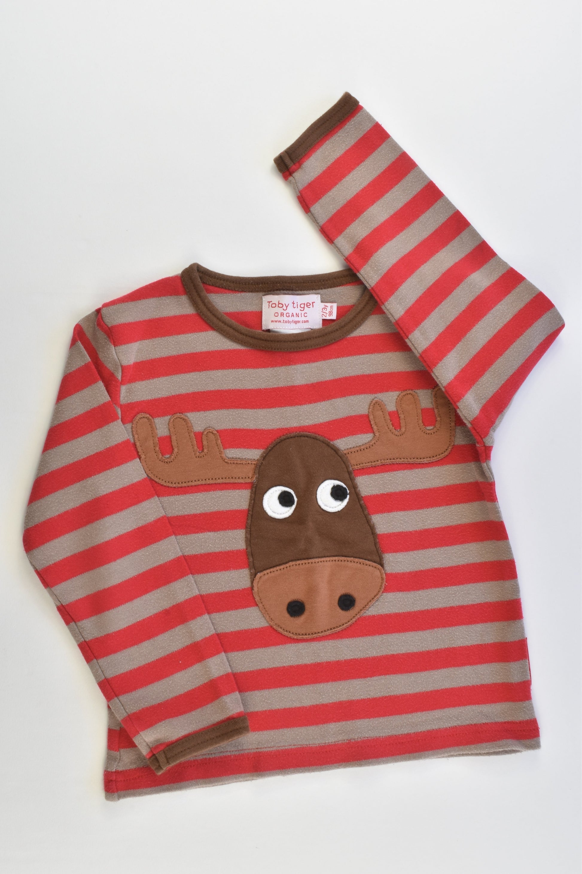 Toby Tiger Organic Size 2-3 (98 cm) Striped Moose Top