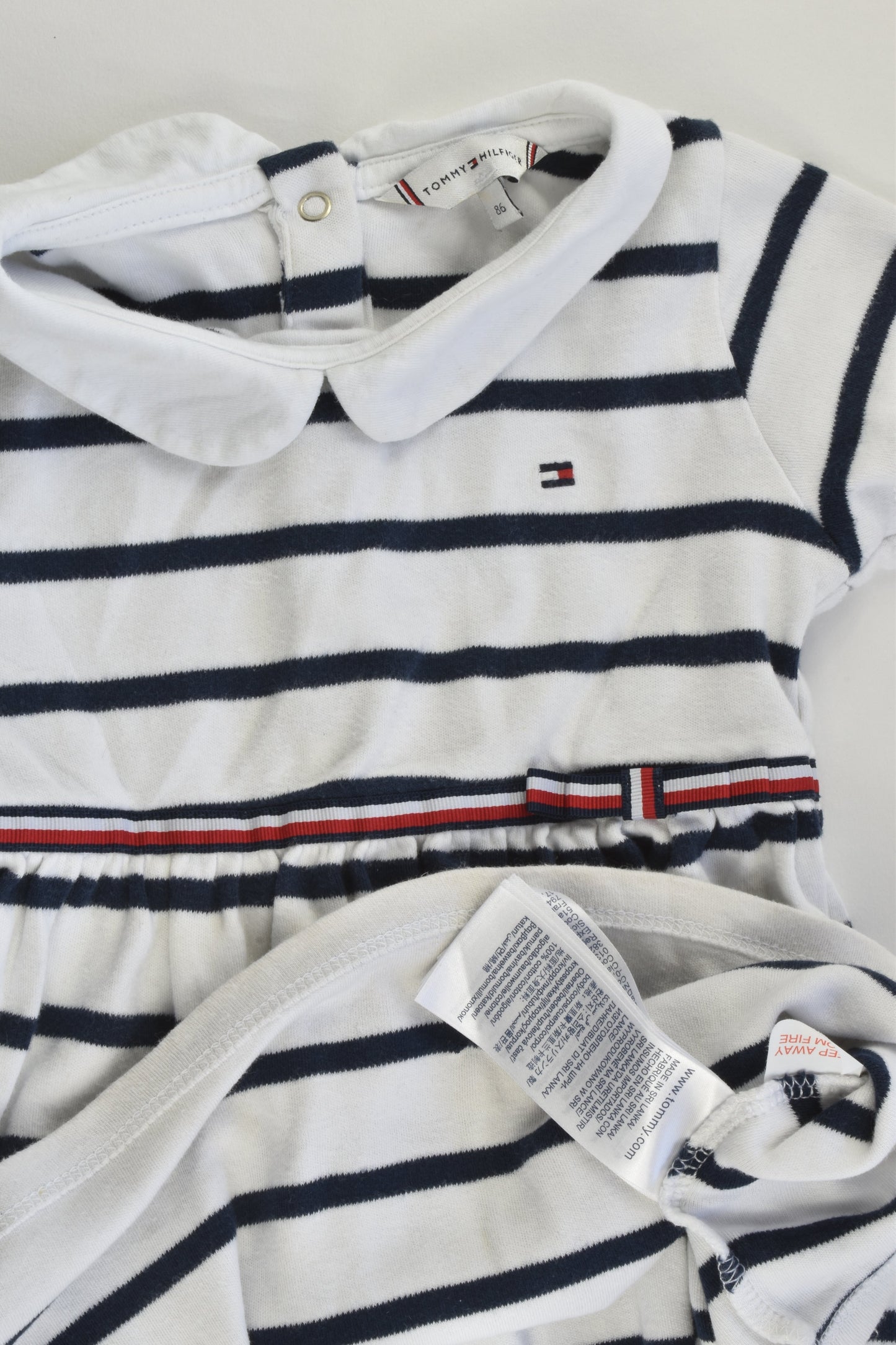 Tommy Hilfiger Size 1 (86 cm) Striped Dress