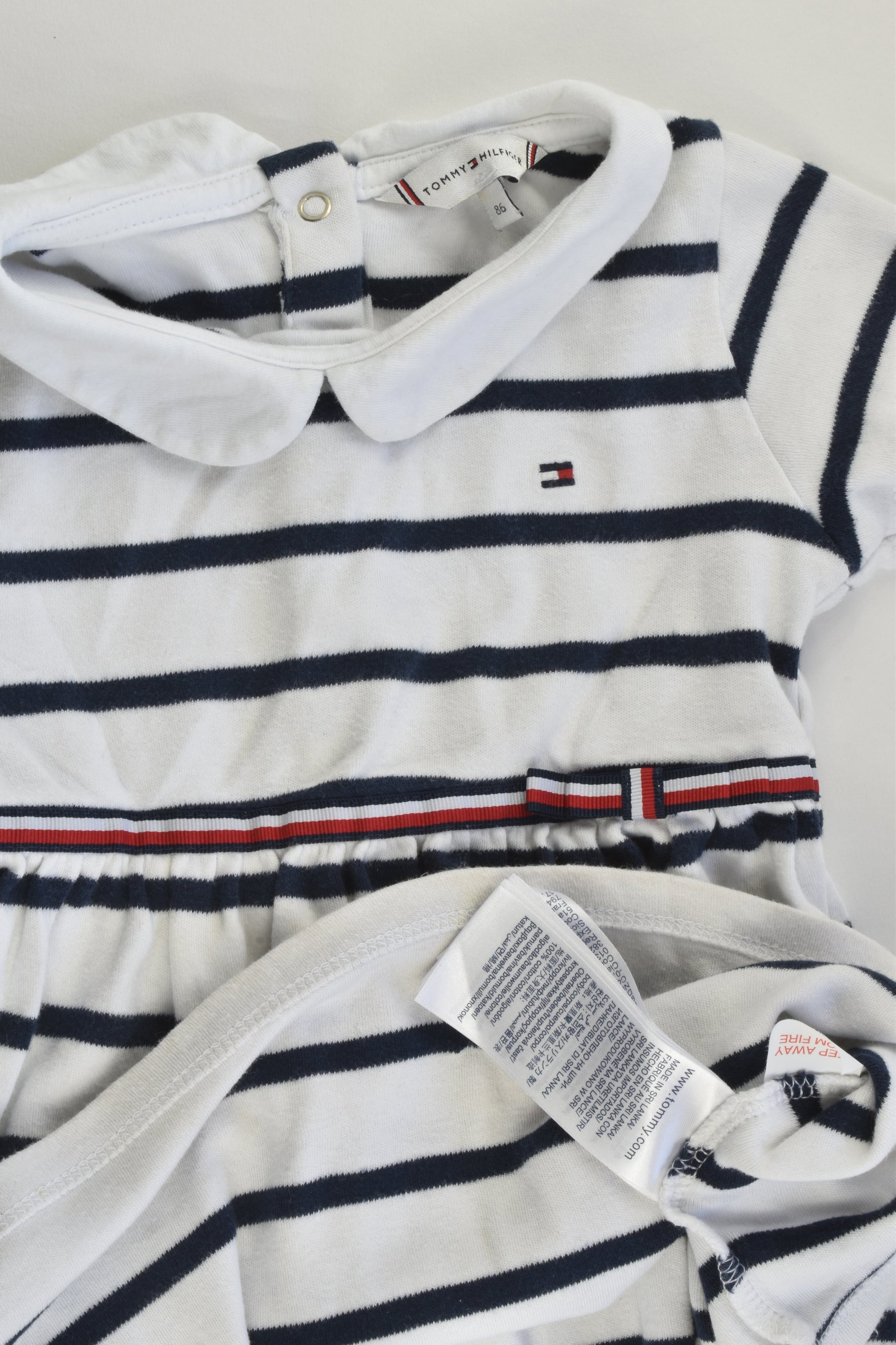 Tommy Hilfiger Size 1 (86 cm) Striped Dress