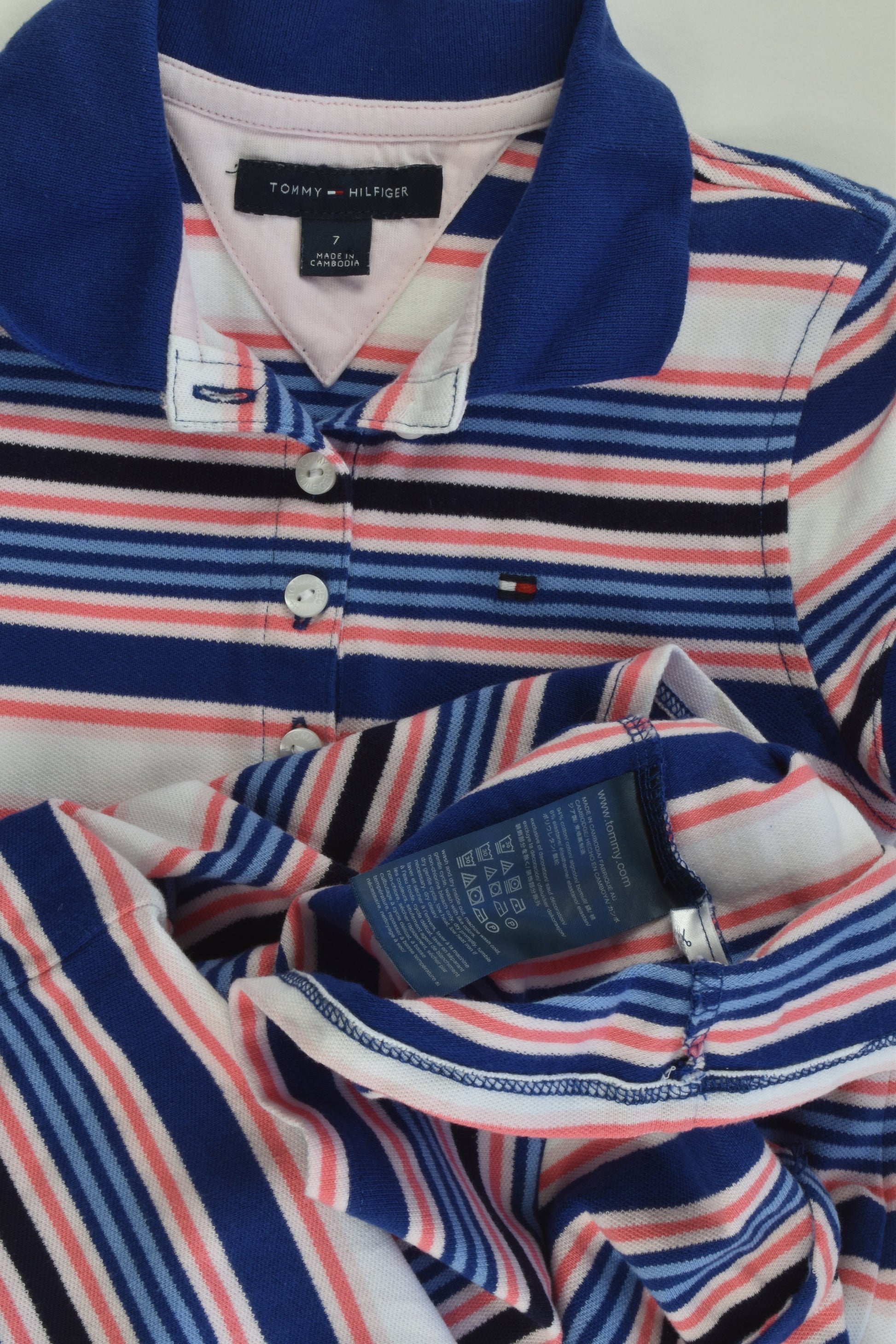 Tommy Hilfiger Size 7 Striped Polo Dress