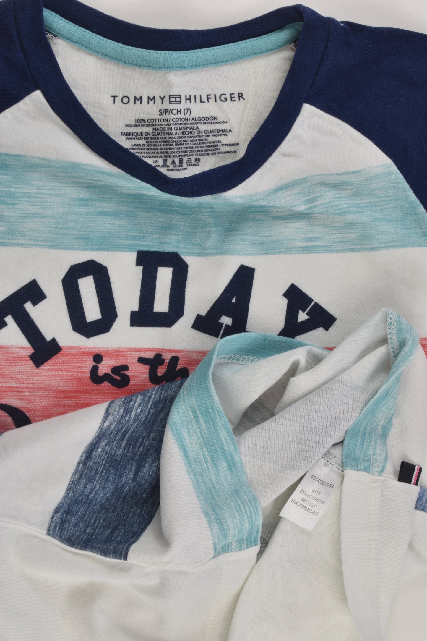 Tommy Hilfiger Size 7 'Today Is The Best Day Ever' T-shirt