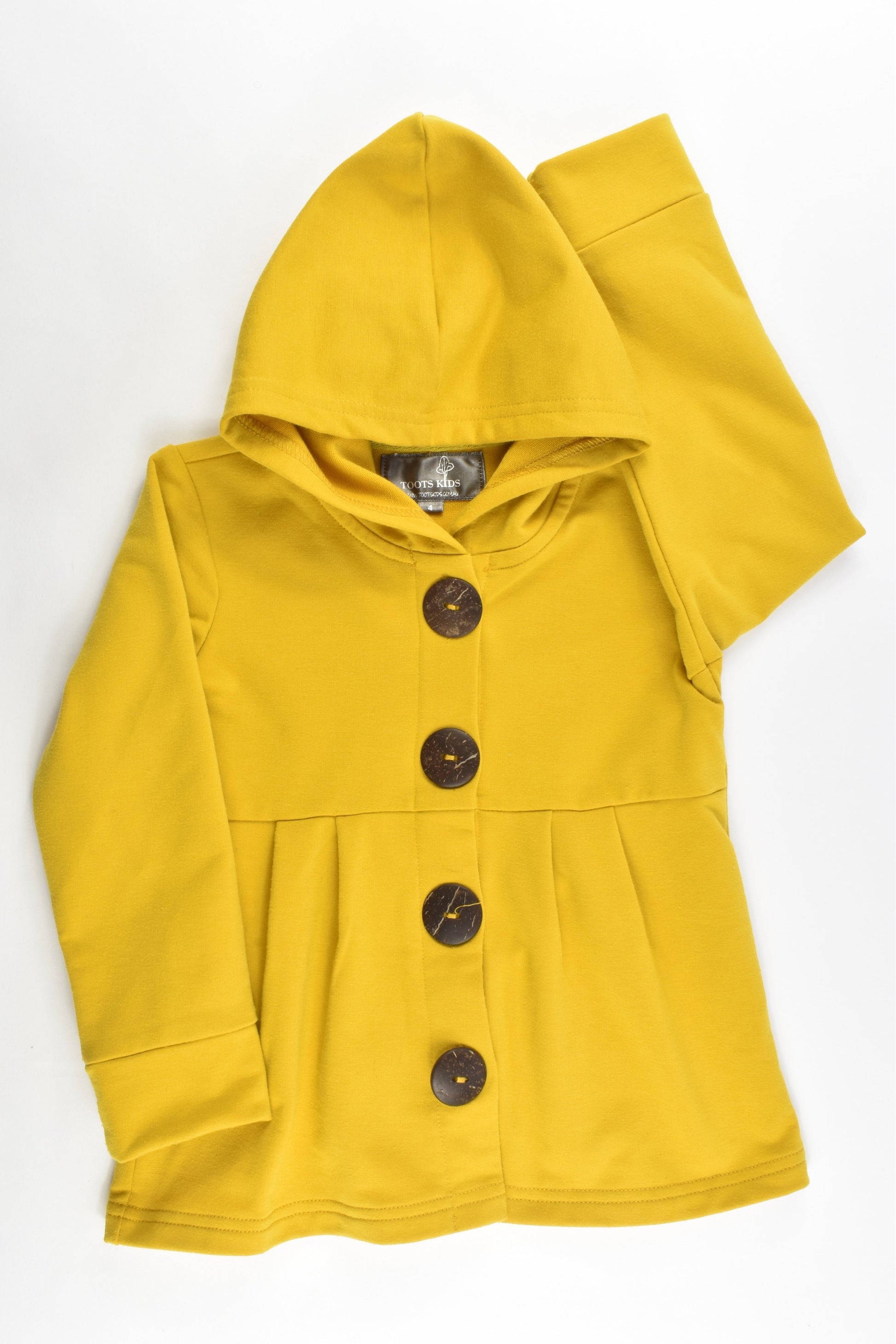 Toots Kids Australia Size 4 Mustard Button Hoodie