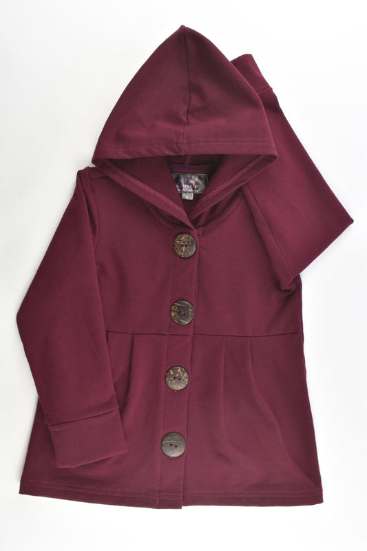 Toots Kids Australia Size 4 Wine Button Hoodie