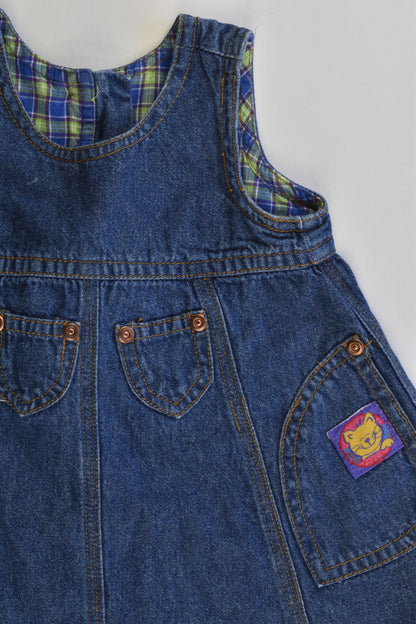 Topolino (Germany) Size 74 cm (0) Vintage Soft Denim Dress with Kitty Patch