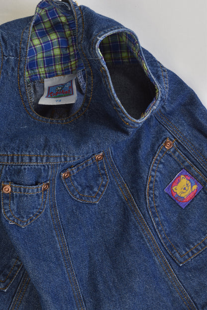 Topolino (Germany) Size 74 cm (0) Vintage Soft Denim Dress with Kitty Patch