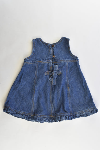 Topolino (Germany) Size 74 cm (0) Vintage Soft Denim Dress with Kitty Patch