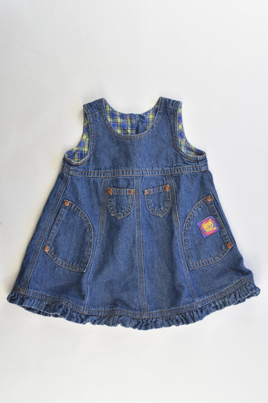 Topolino (Germany) Size 74 cm (0) Vintage Soft Denim Dress with Kitty Patch