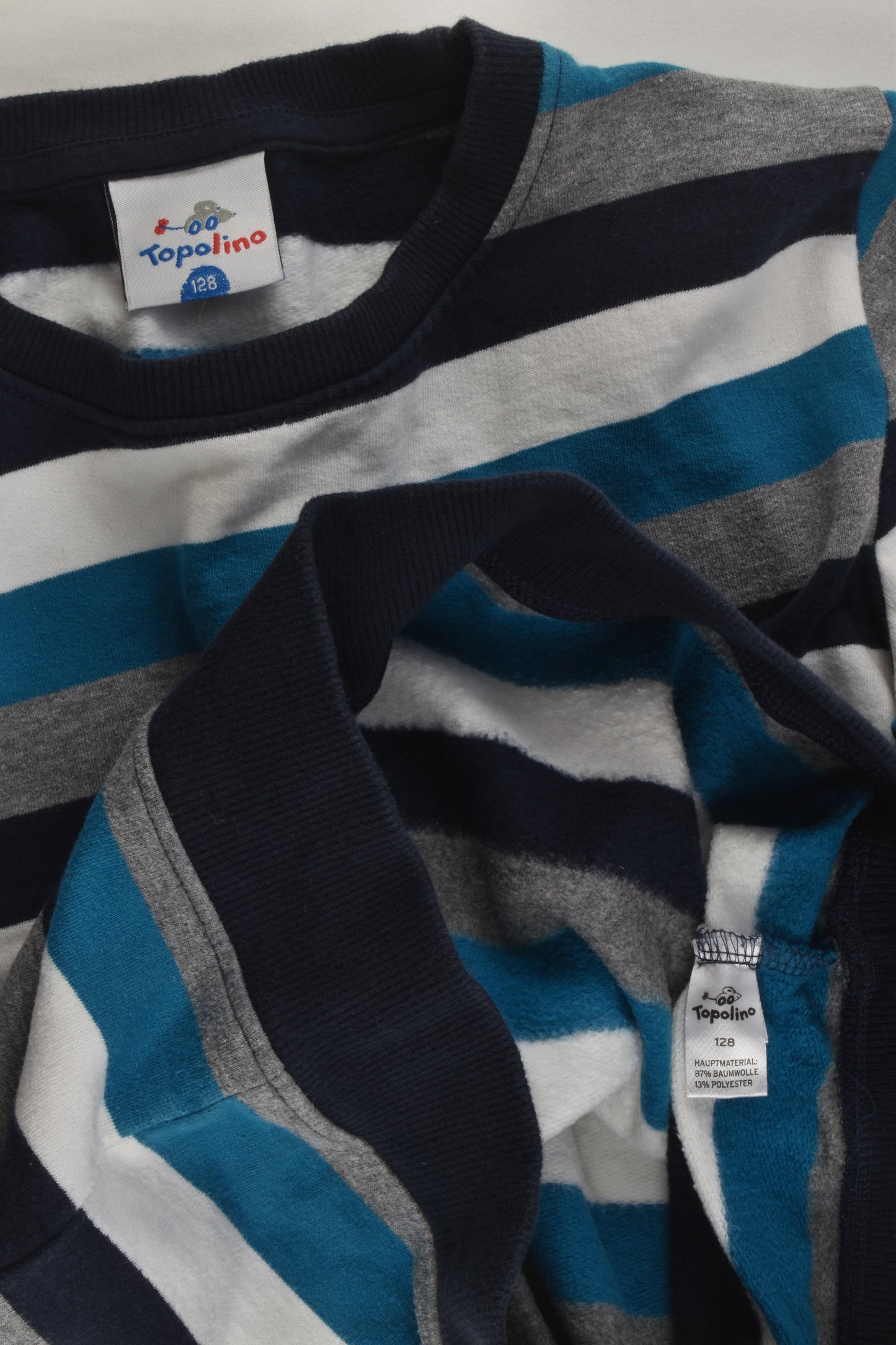 Topolino Size 7-8 (128 cm) Striped Sweater