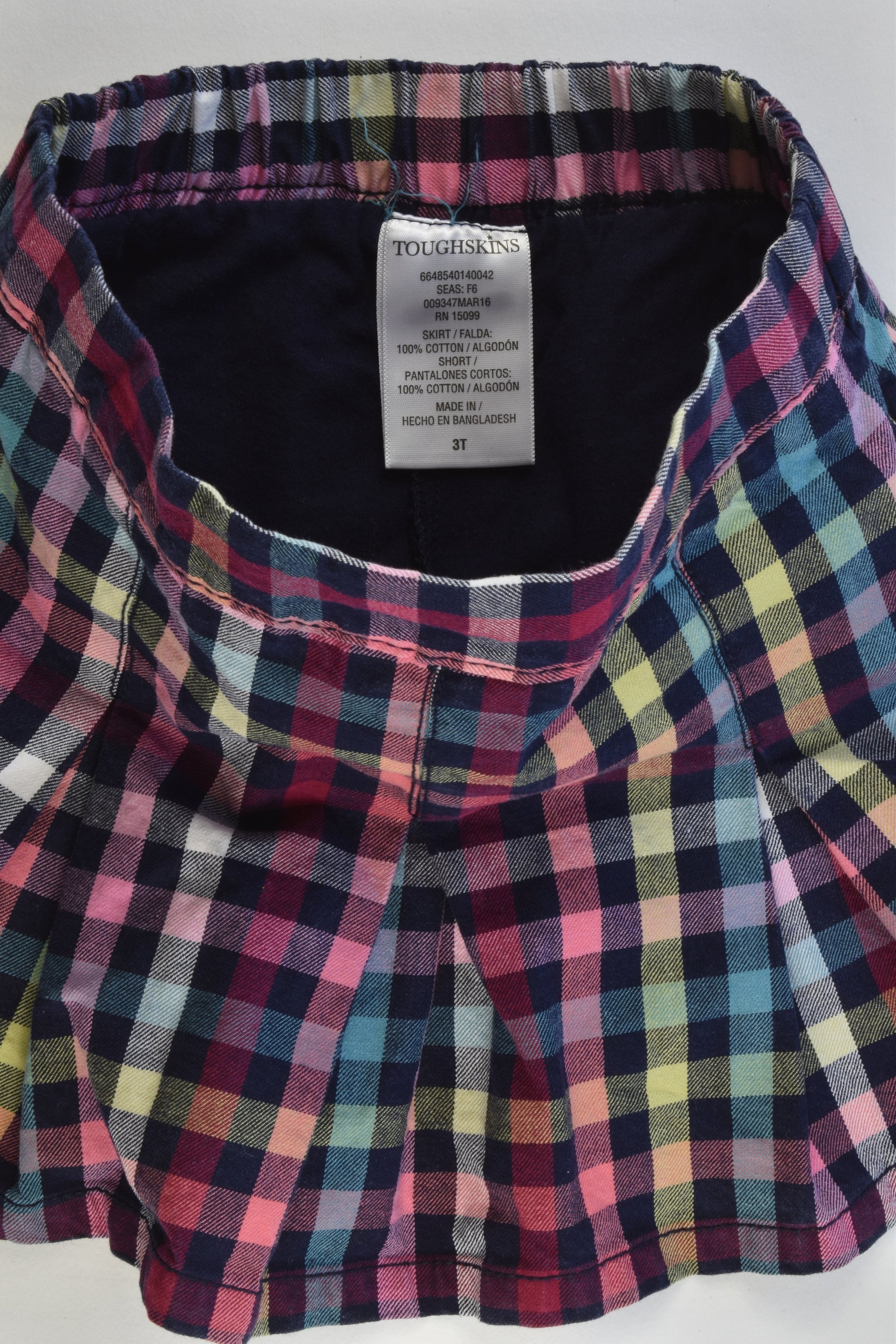 Toughskins Size 3 Checked Skort