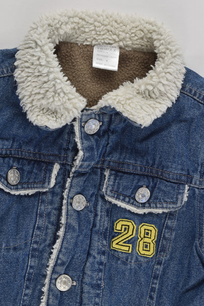 Trimax Size 4 Warm Sherpa Denim Jacket