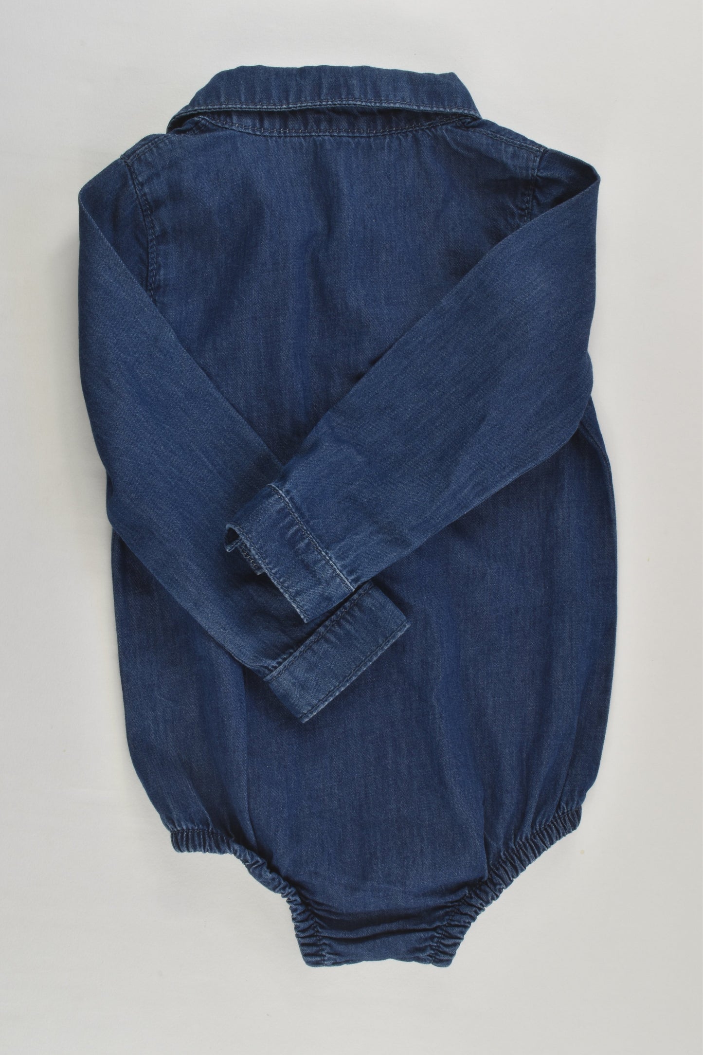 TU Size 0 (6-9 months) Lightweight Denim Bodysuit