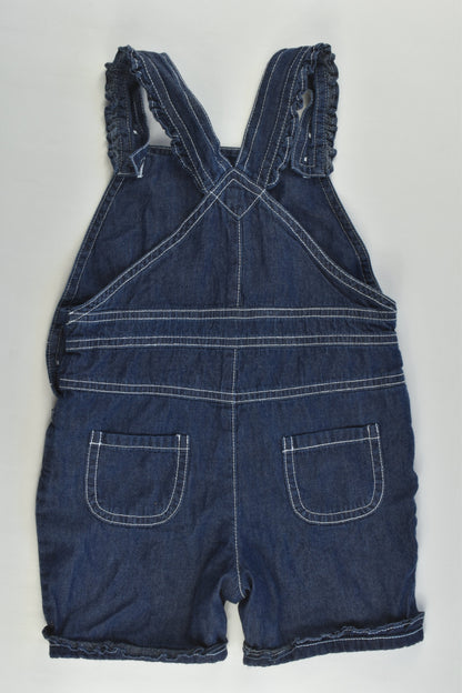 TU Size 0 (6-9 months) Nautical Lightweight Denim Short Overalls
