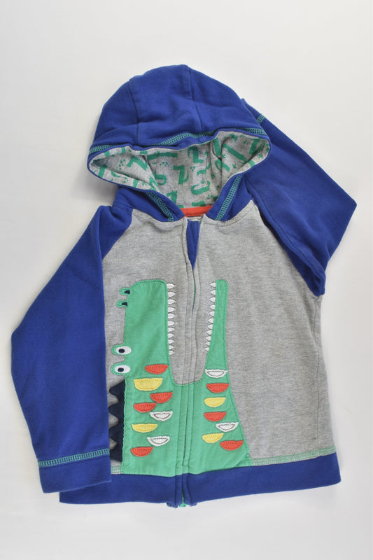 TU Size 1 (12-18 months, 80-86 cm) Crocodile Zip Hooded Jumper