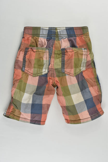 TU Size 2-3 (92-98 cm) Checked Lightweight Shorts
