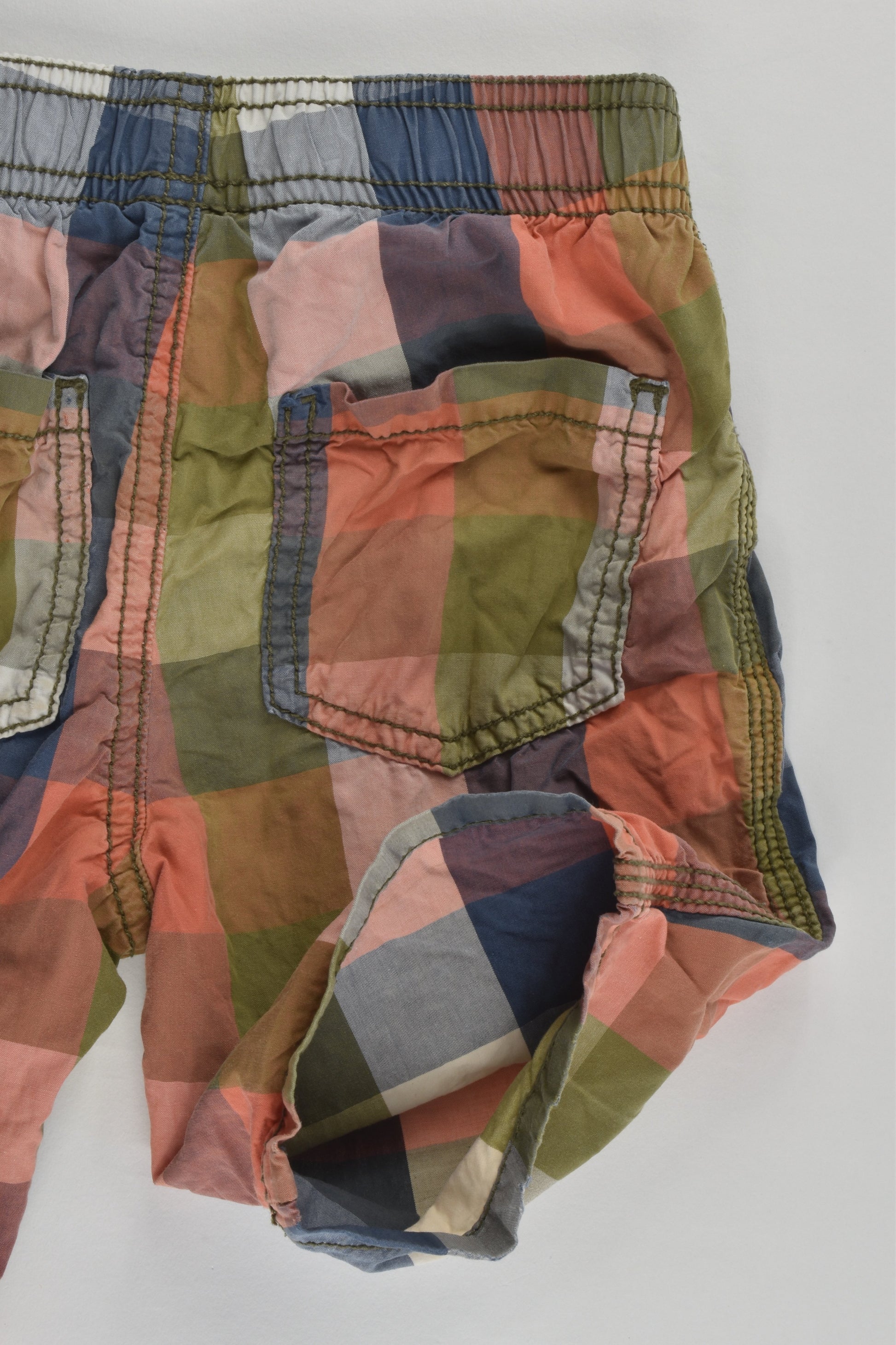 TU Size 2-3 (92-98 cm) Checked Lightweight Shorts