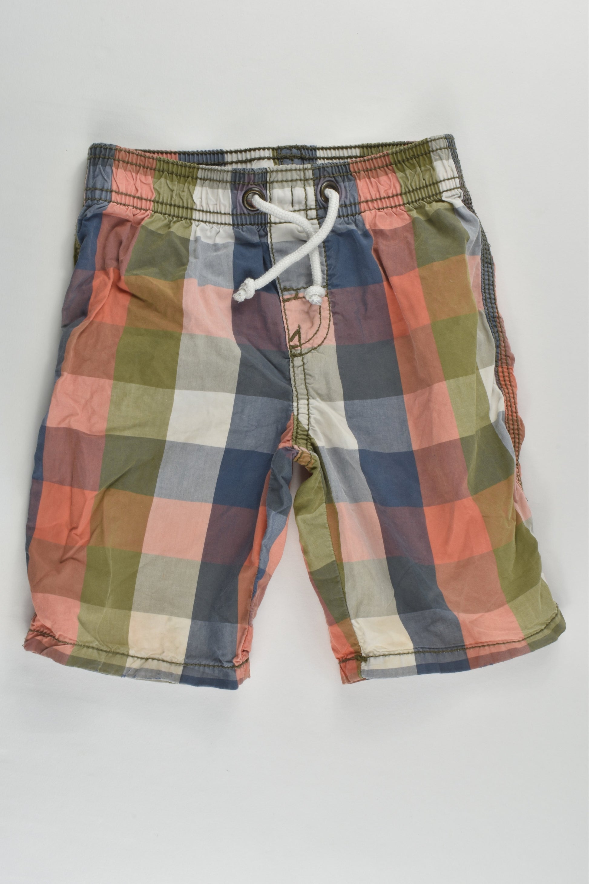 TU Size 2-3 (92-98 cm) Checked Lightweight Shorts
