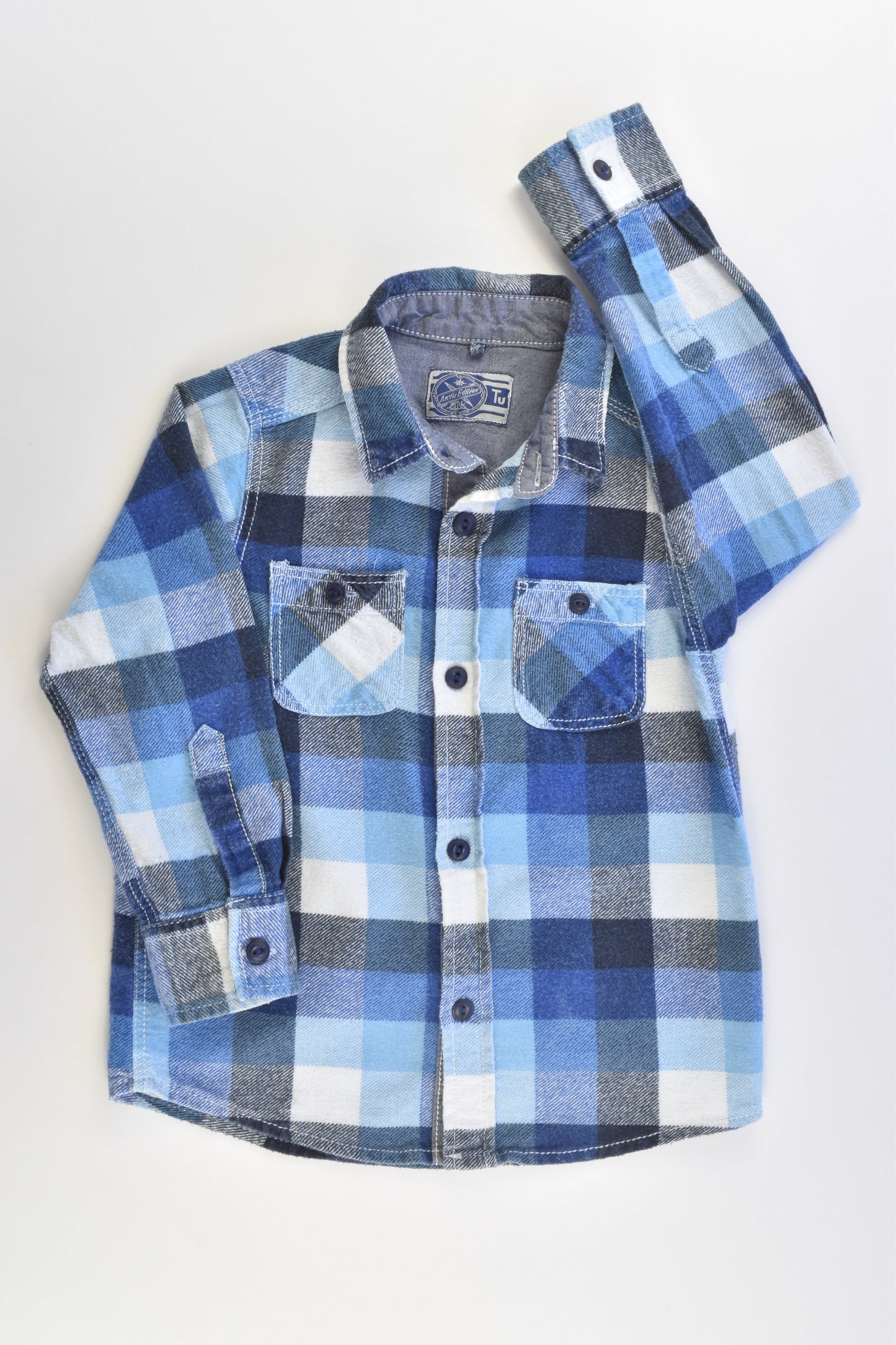 TU Size 5 (110 cm) Checked Casual Winter Shirt